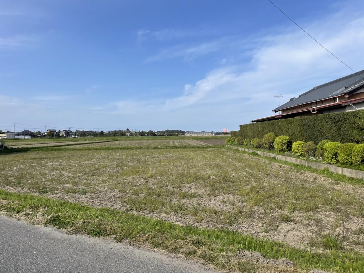 千葉県いすみ市岬町中原の売買物件/土地からの北向きは田んぼが多く長閑な印象です。