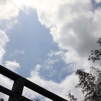 千葉県勝浦市市野川の売買物件/屋上から広い空を眺める