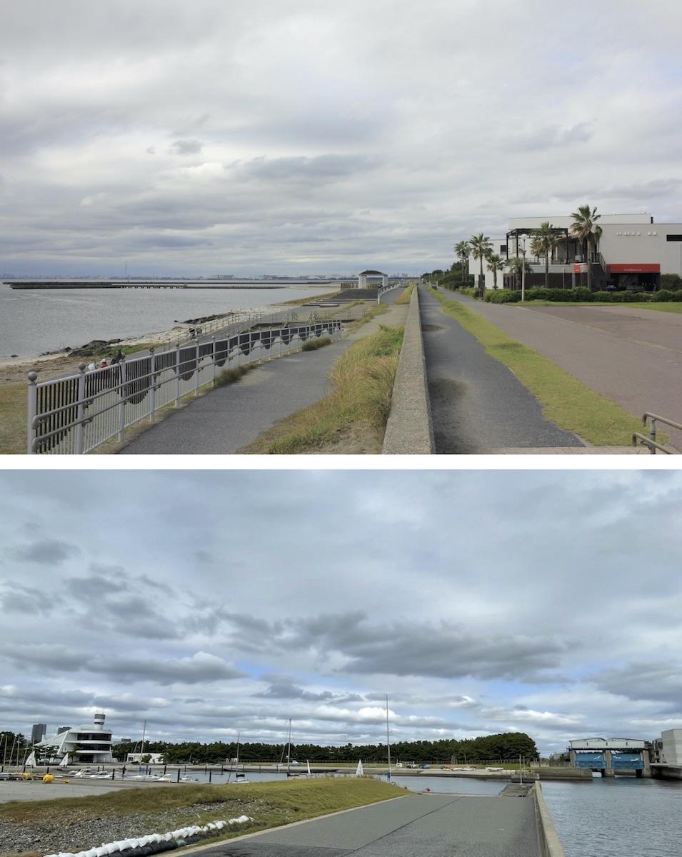 千葉県千葉市美浜区高浜の売買物件/海岸北側。ヨットハーバーがあり、遥か向こうにスカイツリーが