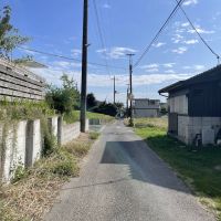 千葉県大網白里市大竹の売買物件/接道を東方向に眺める
