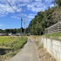 千葉県大網白里市大竹の売買物件/接道を西方向に眺める