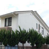 千葉県勝浦市浜勝浦の売買物件/建物の裏側。長方形の様子がよく分かります