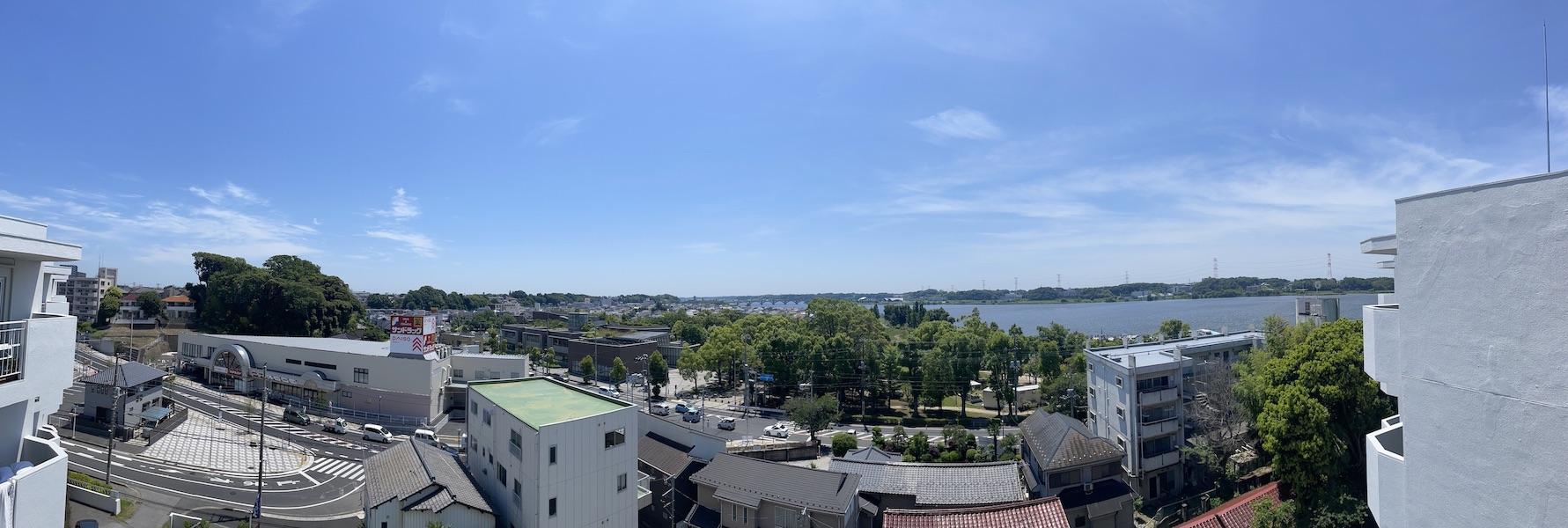 千葉県我孫子市白山の賃貸物件/物件ベランダからの景色をパノラマに。ぜひクリックしてご確認を！