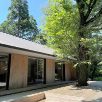 千葉県いすみ市岬町椎木の売買物件/ウッドデッキには掘りの焚き火スペースがあります。普段言えない深い話をしてしまいそう
