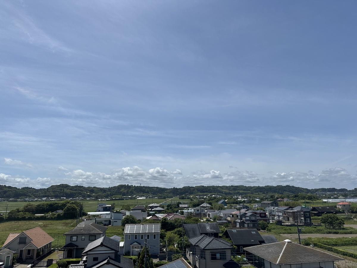 千葉県長生郡一宮町東浪見の売買物件/屋上から眺める、山側(物件西側)の風景