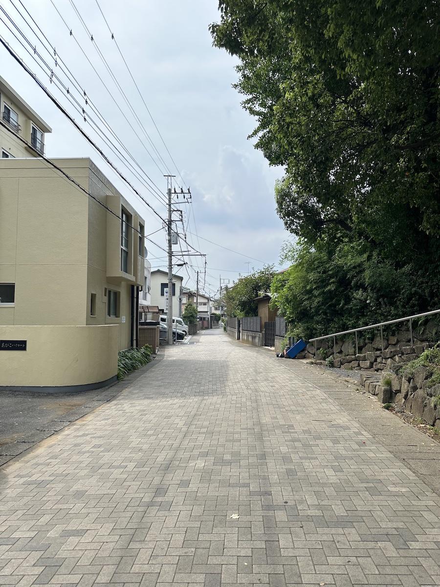 千葉県我孫子市緑の売買物件/前面道路を西側に眺める