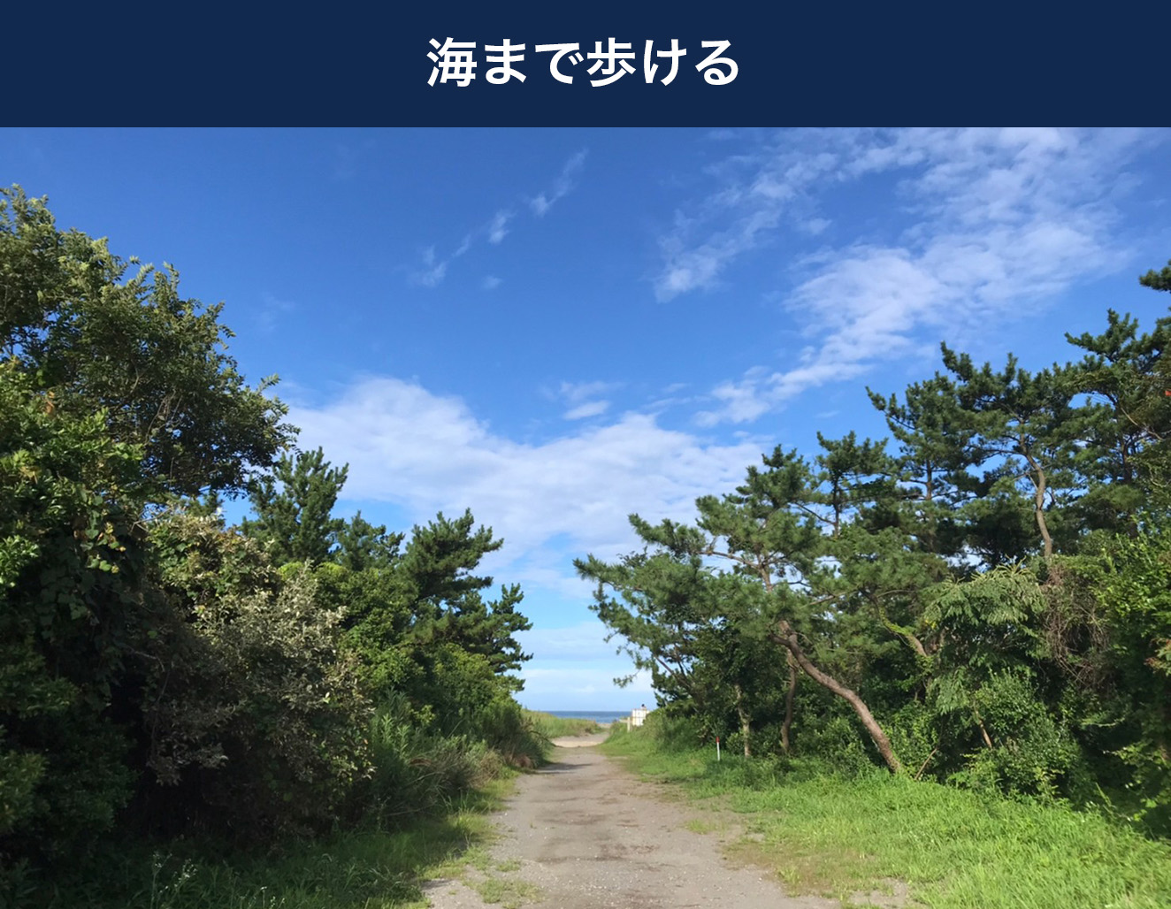 海まで歩ける