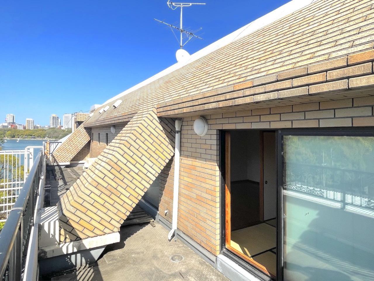 福岡市中央区大濠の賃貸物件/最上階のテラスは