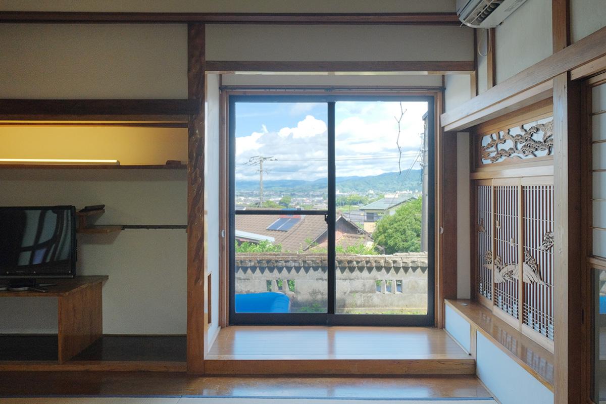 うきは市浮羽町流川の売買物件/和室からの何気ないビューですら、いい感じ。