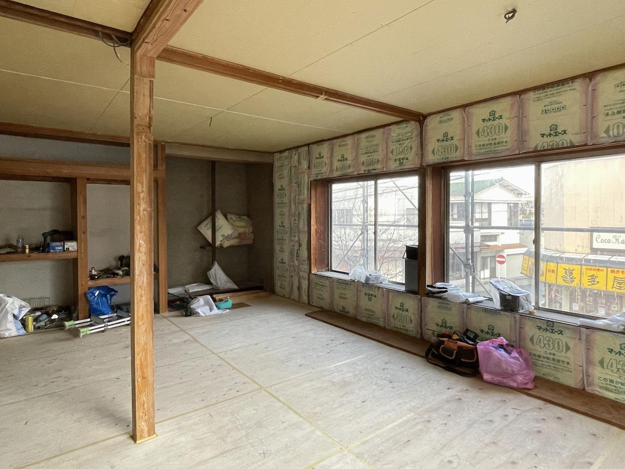 大牟田市古町の賃貸物件/2部屋を1部屋にリノベーション。