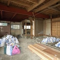 大牟田市古町の賃貸物件/1階はカフェになる予定。解体された状態を見ると広いですね。