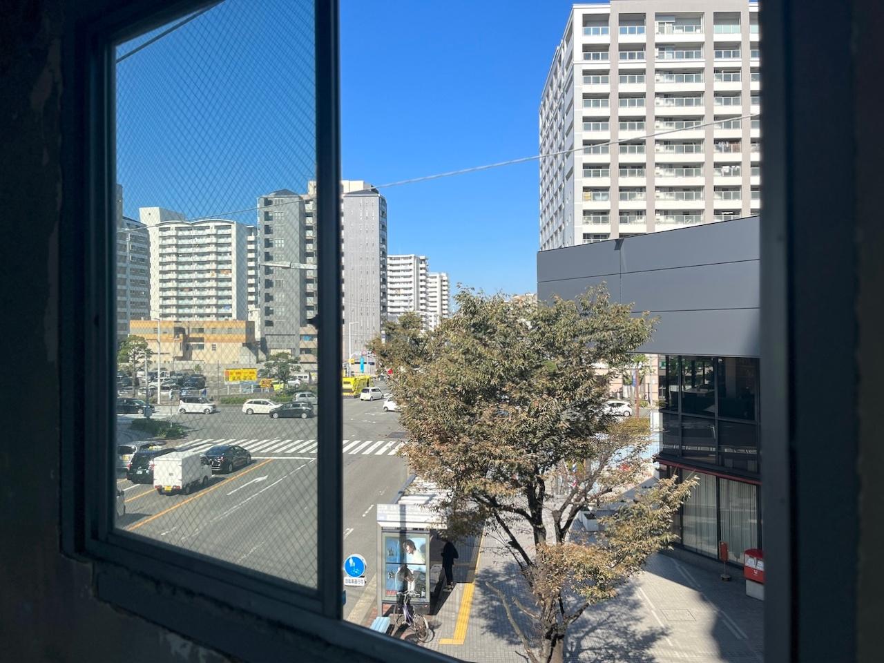 福岡市博多区千代の賃貸物件/3階窓からの景色。
