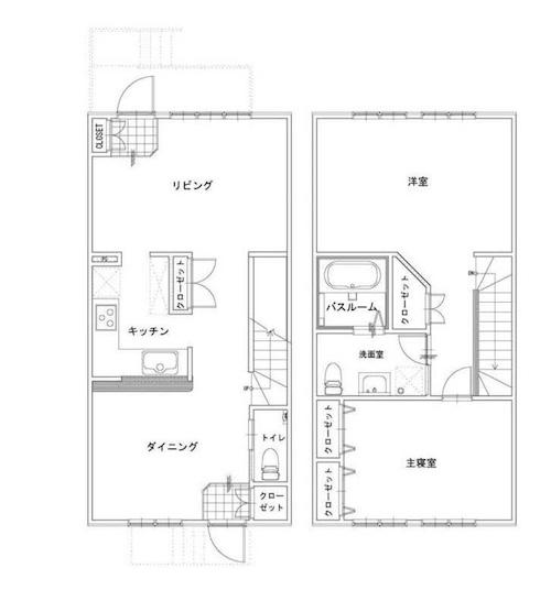 糸島市荻浦の賃貸物件/間取り図に記載のない地下室あり。