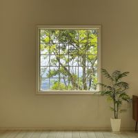 糟屋郡久山町久原 の売買物件/様々な形の窓が点在してます。こちらは正方形。