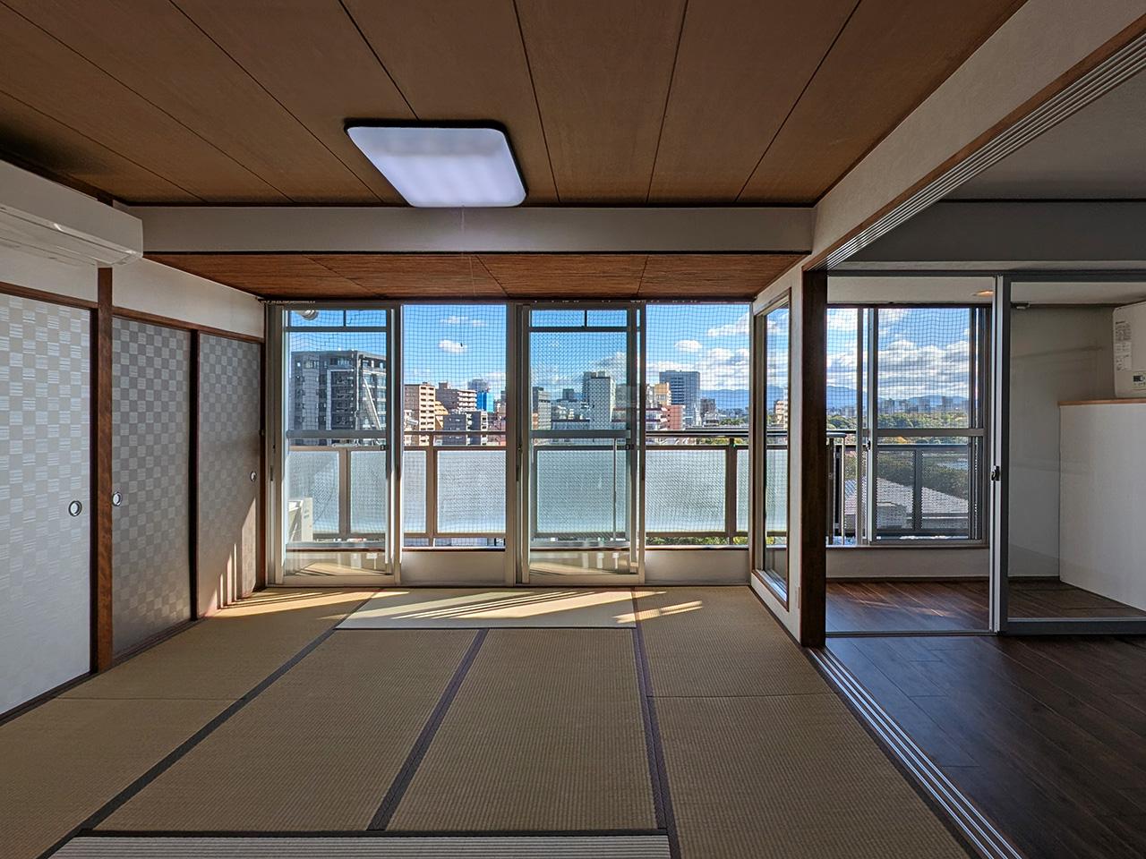 福岡市中央区黒門の賃貸物件/街中と空と大濠公園が融合した景色がどーんと。