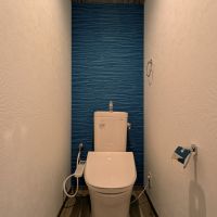 福岡市中央区黒門の賃貸物件/お手洗い。アクセントクロスは洋室と同じもの。