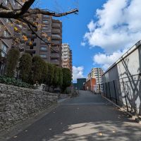 福岡市中央区桜坂の賃貸物件/駅から建物へ向かう道は、上り坂が続きます。