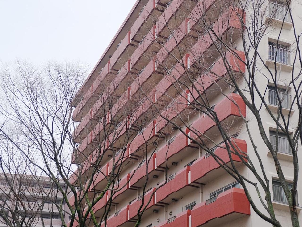 福岡市中央区赤坂の賃貸物件/けやき通りにある、えんじ&times;白色のあの建物が登場です。