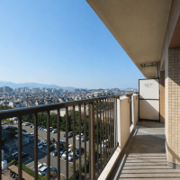 福岡市西区愛宕浜の売買物件/南向きバルコニー。こちらはこちらで抜け感があって気持ち良い。