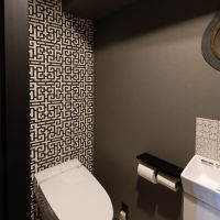 福岡市中央区黒門の賃貸物件/トイレもピリッとデザインをきかせて。モダンな感じ。