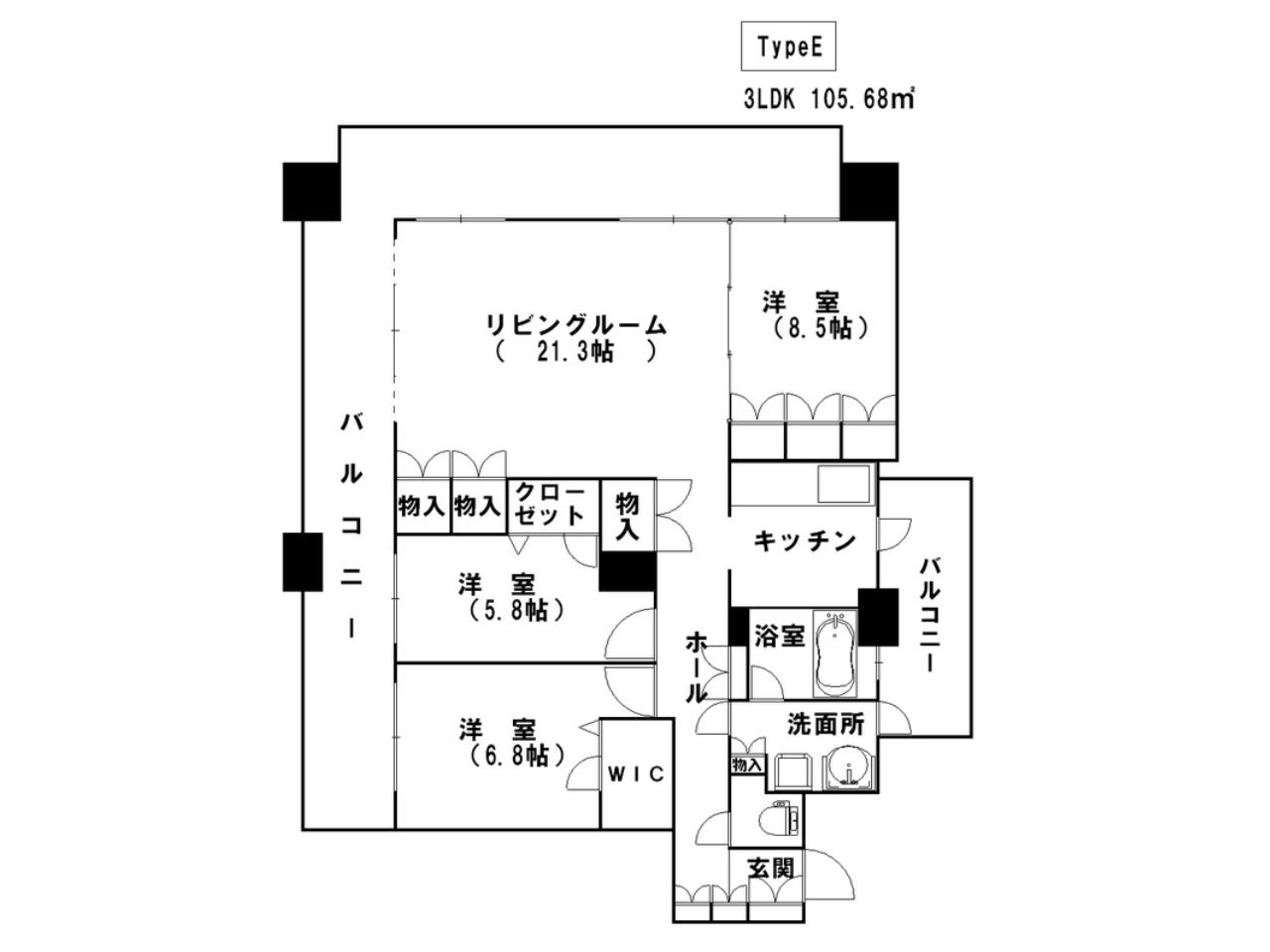 福岡市早良区西新の賃貸物件/間取り図にはありませんが、別途屋上テラスがあります。