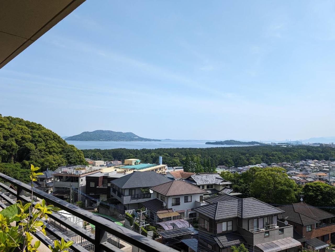 福岡市西区生の松原の売買物件/奥には海も望める気持ちのいい眺め。