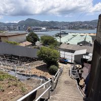 長崎県長崎市大鳥町の売買物件/玄関前の階段。