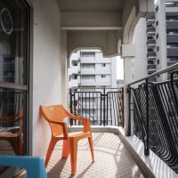 福岡市中央区大手門の賃貸物件/バルコニーはL字になってます。