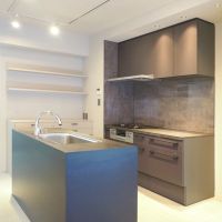 福岡市博多区東那珂の売買物件/シンクとコンロを分けたキッチン。