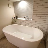福岡市博多区須崎町の売買物件/こちらのバスタブは水風呂のため。