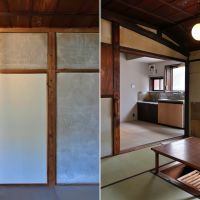 鎌倉市坂ノ下の賃貸物件/左：洗いをかけ、蘇った柱と長押｜右：堀炬燵は敢えてそのまま
