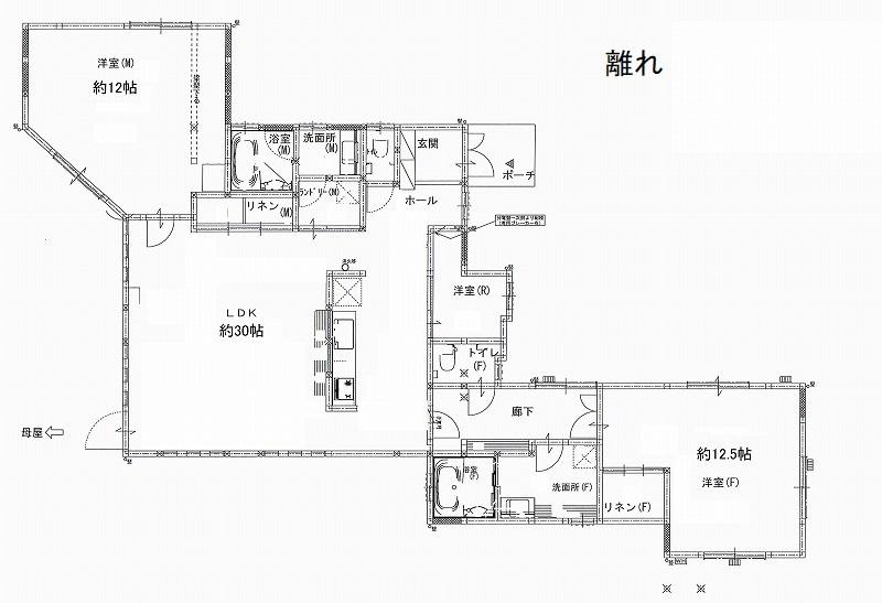 葉山町下山口の売買物件/離れの間取り