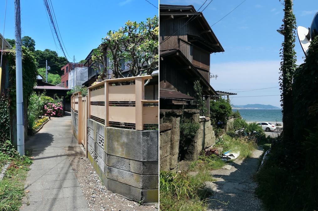 鎌倉市坂ノ下の売買物件/狭い道ですが、空や海、そして紫陽花も楽しめる