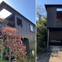 鎌倉市山ノ内の賃貸物件/外観｜立方体で構成されたようなバルコニーが印象的。