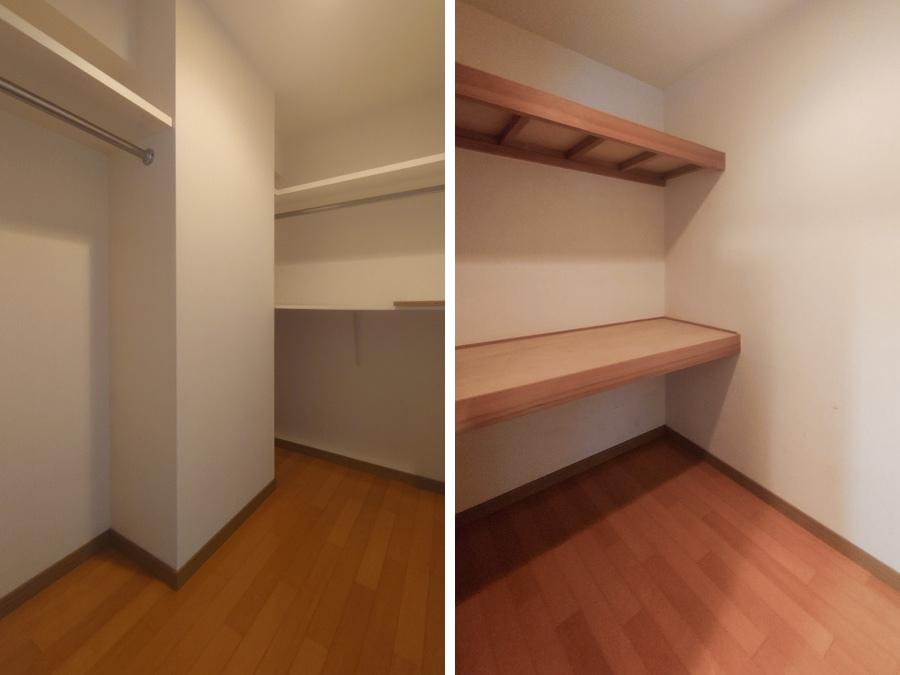 逗子市小坪七丁目の売買物件/左：ウォークインクロゼット｜右：納戸