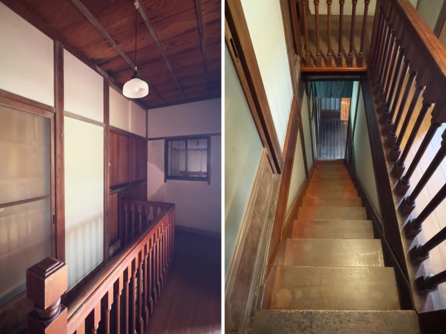 葉山町下山口の売買物件/母屋の階段｜階段は急で幅はせまめ