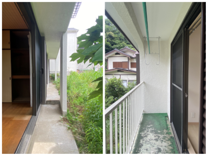 鎌倉市十二所の賃貸物件/建物南側開口部│2階ベランダ（洋室6帖のみ）