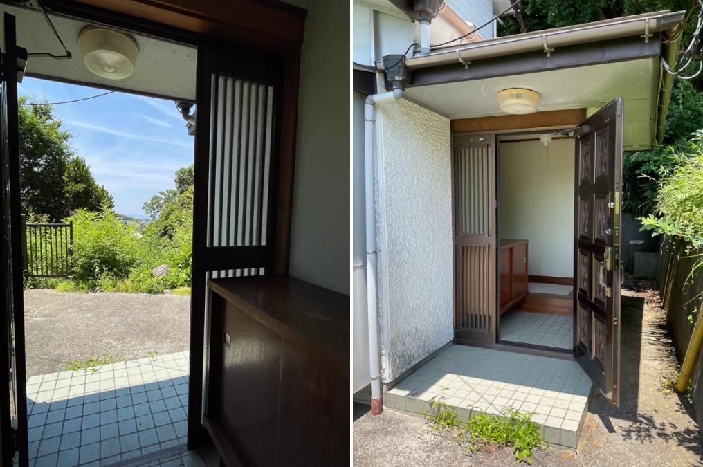 葉山町堀内の売買物件/玄関からも海が見えます