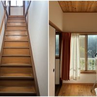 鎌倉市山崎の賃貸物件/2階への階段｜2階の小さな部屋はサンルームという感じ（共用です）