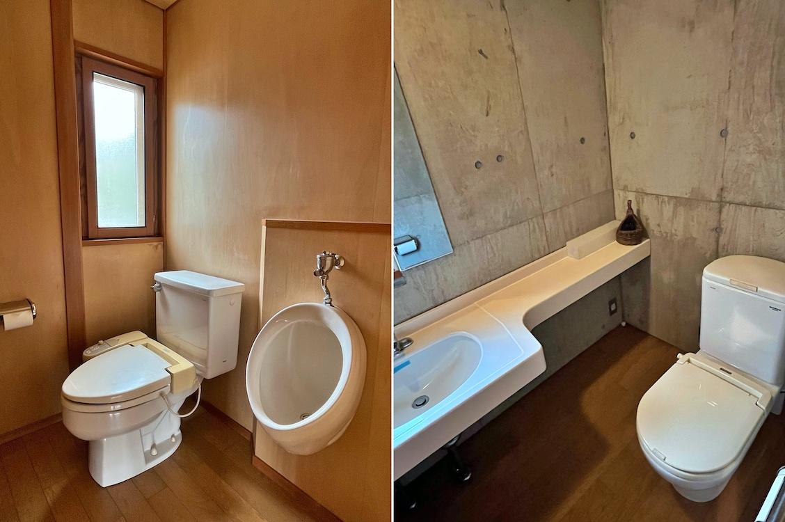 静岡県伊東市宇佐美の売買物件/トイレは1,2階に2箇所あります。それぞれ木とRCテイストで表情が異なって良い。