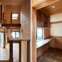 藤沢市鵠沼藤が谷三丁目の売買物件/左：2階洋室からリビングを見る｜右：2階書斎