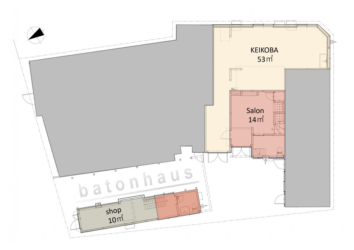 鎌倉市御成町の賃貸物件/「KEIKOBA」「Salon」などが共用部分としてシェアハウス利用者も含む施設利用者が使える空間です
