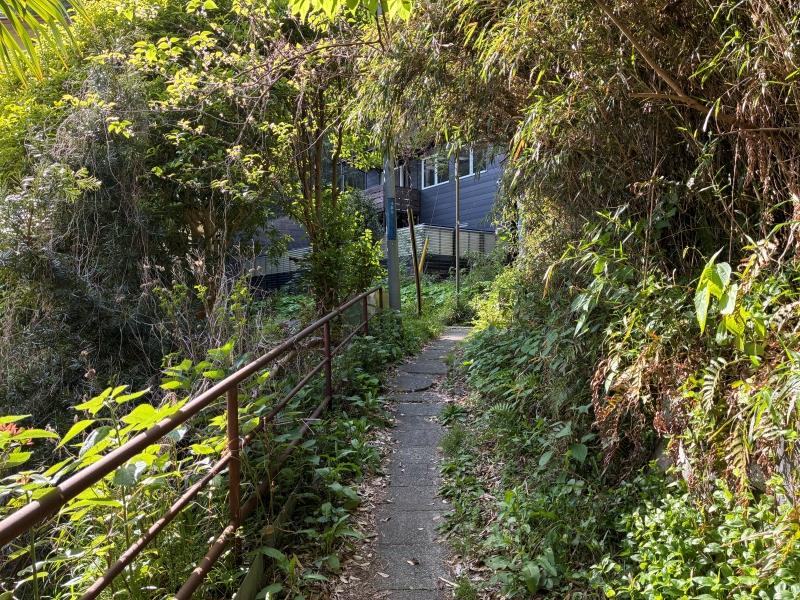 鎌倉市極楽寺三丁目の賃貸物件/アプローチ｜緑のトンネルを抜けた先にチラッと見えるのが物件