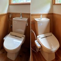 鎌倉市極楽寺三丁目の賃貸物件/左：1階 トイレ｜右：2階 トイレ　