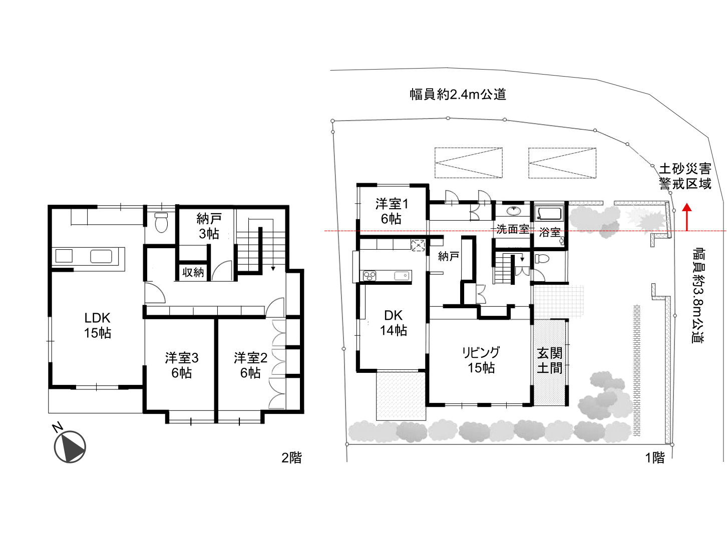 鎌倉市浄明寺四丁目の売買物件/敷地概略図｜現況と異なる場合があります