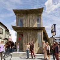 鎌倉市御成町の賃貸物件/外観｜御成通りは、地元の人や観光客でいつも賑わっています。（パース提供：VUILD株式会社）