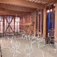 鎌倉市御成町の賃貸物件/1階（工事中）｜エントランスから奥を見た様子（画像は工事途中の内観にAI加工を施したイメージです。）