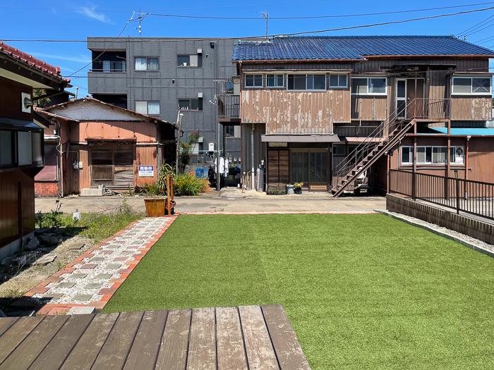 三浦市三崎町諸磯の売買物件/この日は天気が良くて、大きなタープを張りたくなりましたね