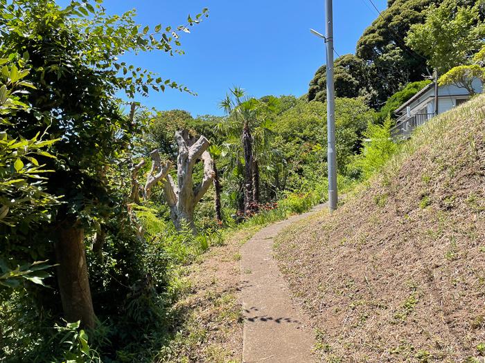 葉山町堀内の売買物件/通路部分は約50mあります
