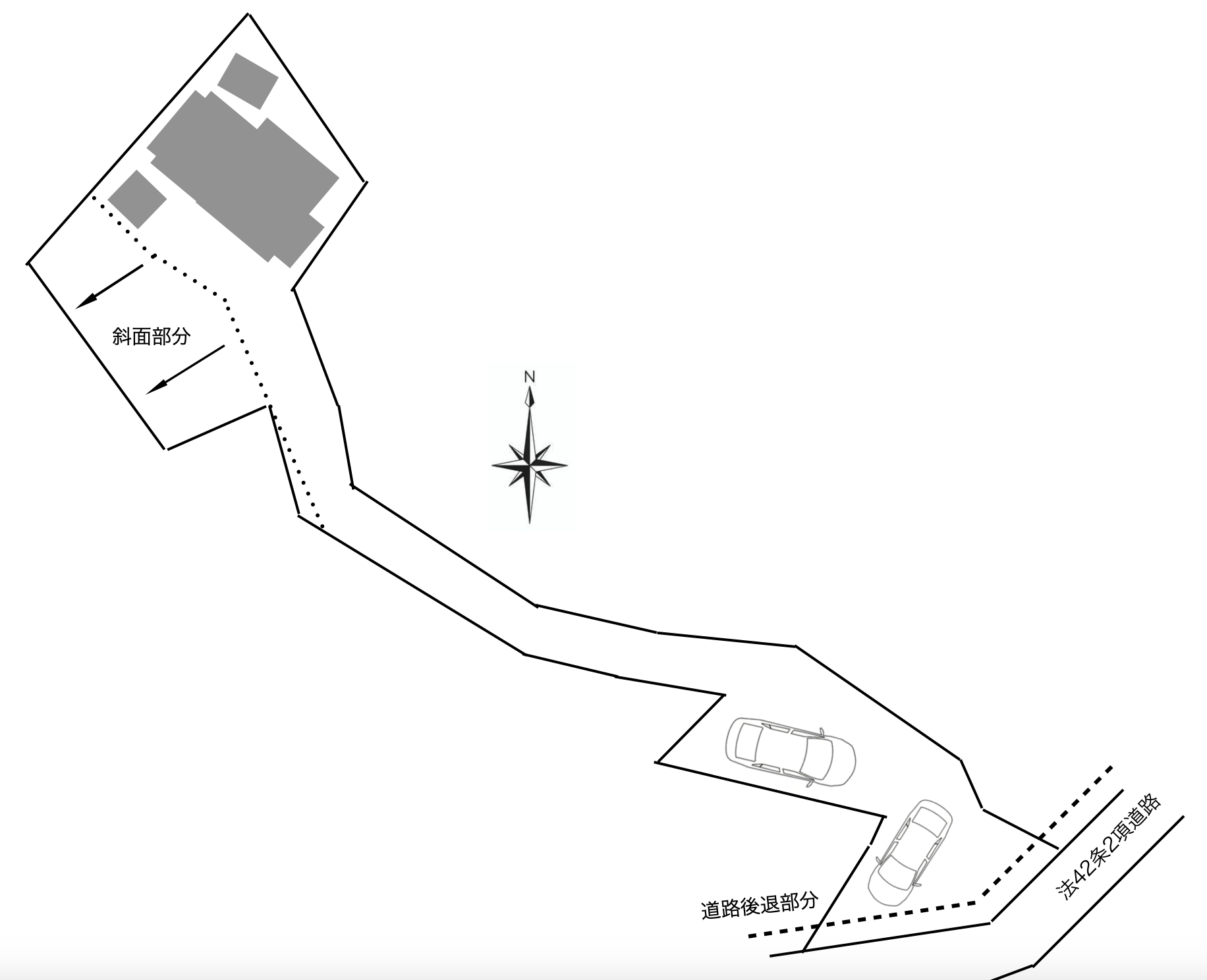 葉山町堀内の売買物件/敷地図